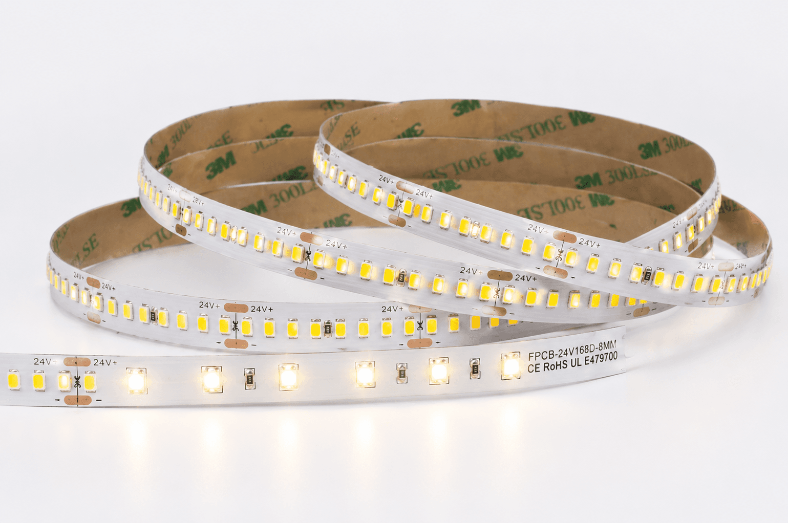 OSEAS 2835 Low Voltage Flexible LED Strip Light 24V | 120 LEDs/M | 12W/M | 8mm PCB | Long Run LED Strip | IP20 | 5 Meter Roll | Pack of 1