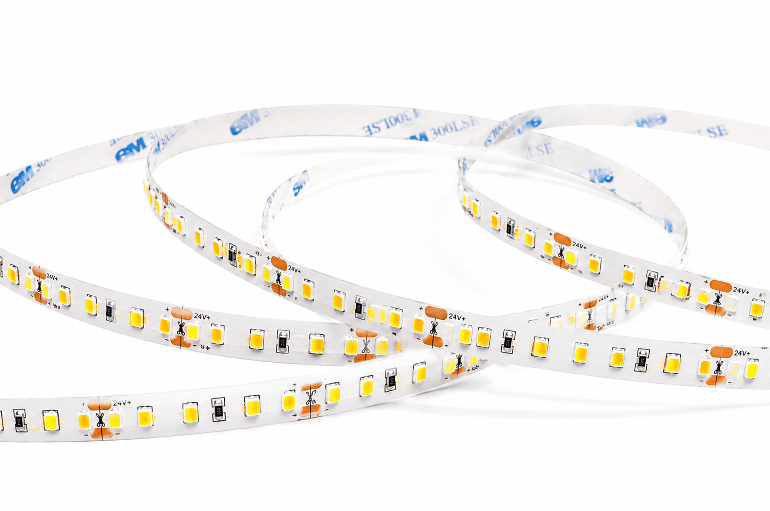OSEAS Ultra Narrow Flexible LED Tape | LED Strip | 5mm PCB | Light 24V | 120 LEDs/M | 12W/M | IP20 | 5 Meter Roll | Pack of 1