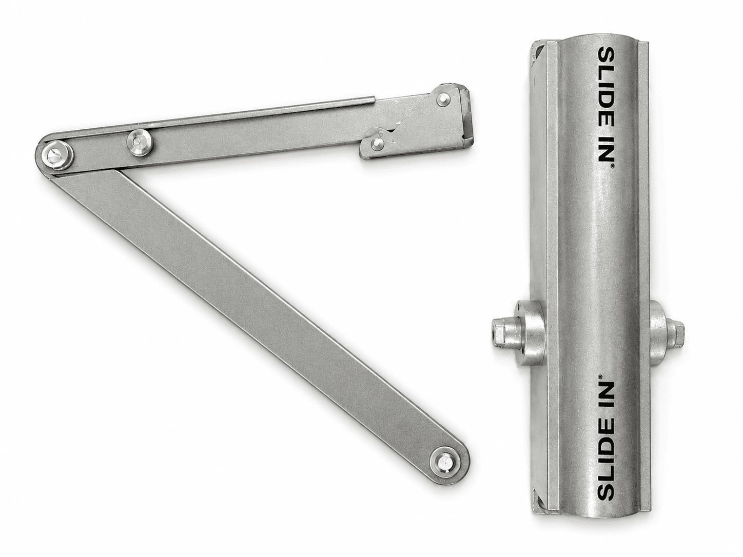 Slide In Door Closer | Silver Hydraulic Door Closer | 80 kg Capacity | Heavy Duty Door Closing Mechanism for Wooden, Metal and Commercial Doors|Pack 1