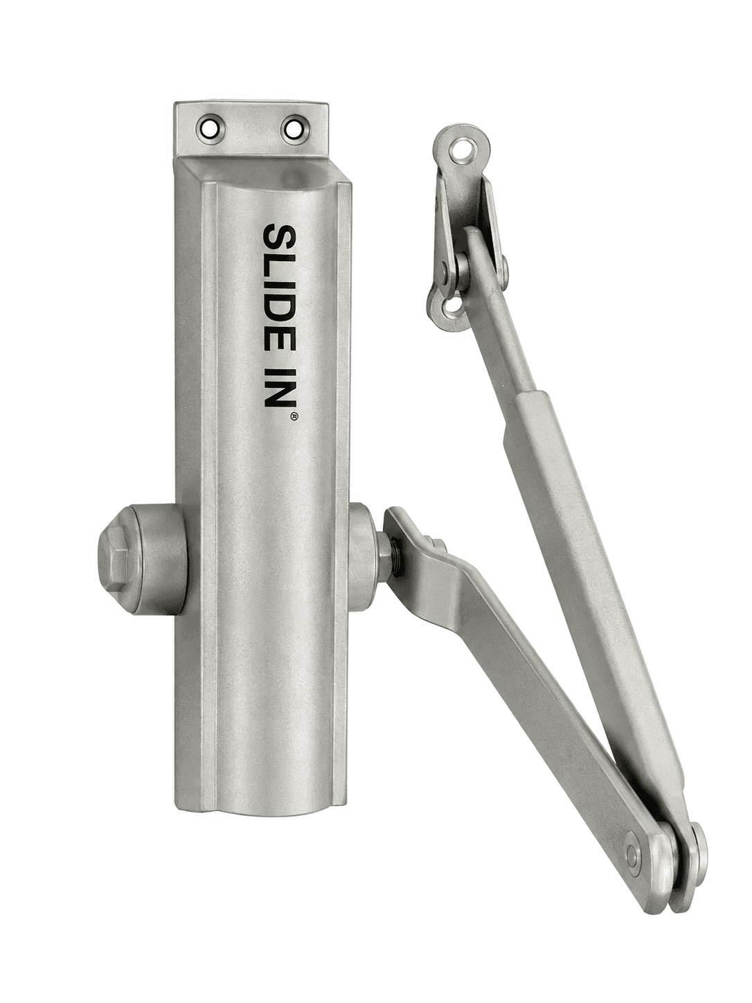 Slide In Door Closer | Silver Hydraulic Door Closer | 80 kg Capacity | Heavy Duty Door Closing Mechanism for Wooden, Metal and Commercial Doors|Pack 1 image 2