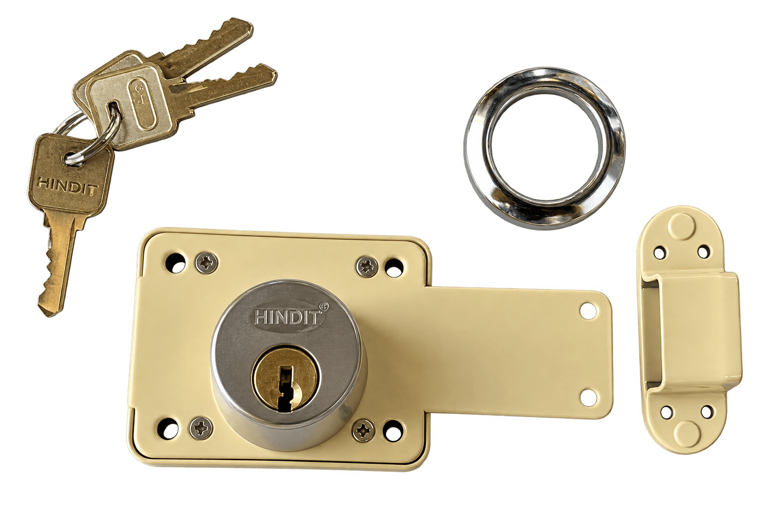 Intra Door Lock | 3 Turn Inter Door Lock | Heavy Duty Main Door Lock for Home & Office | 3 Turn Security Mechanism|Pack 1 image 2