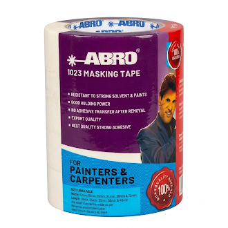 ABRO |Masking Tape | For Painters & Carpenters | Solvent & Paint Resistant | Strong Adhesive | PACK 1