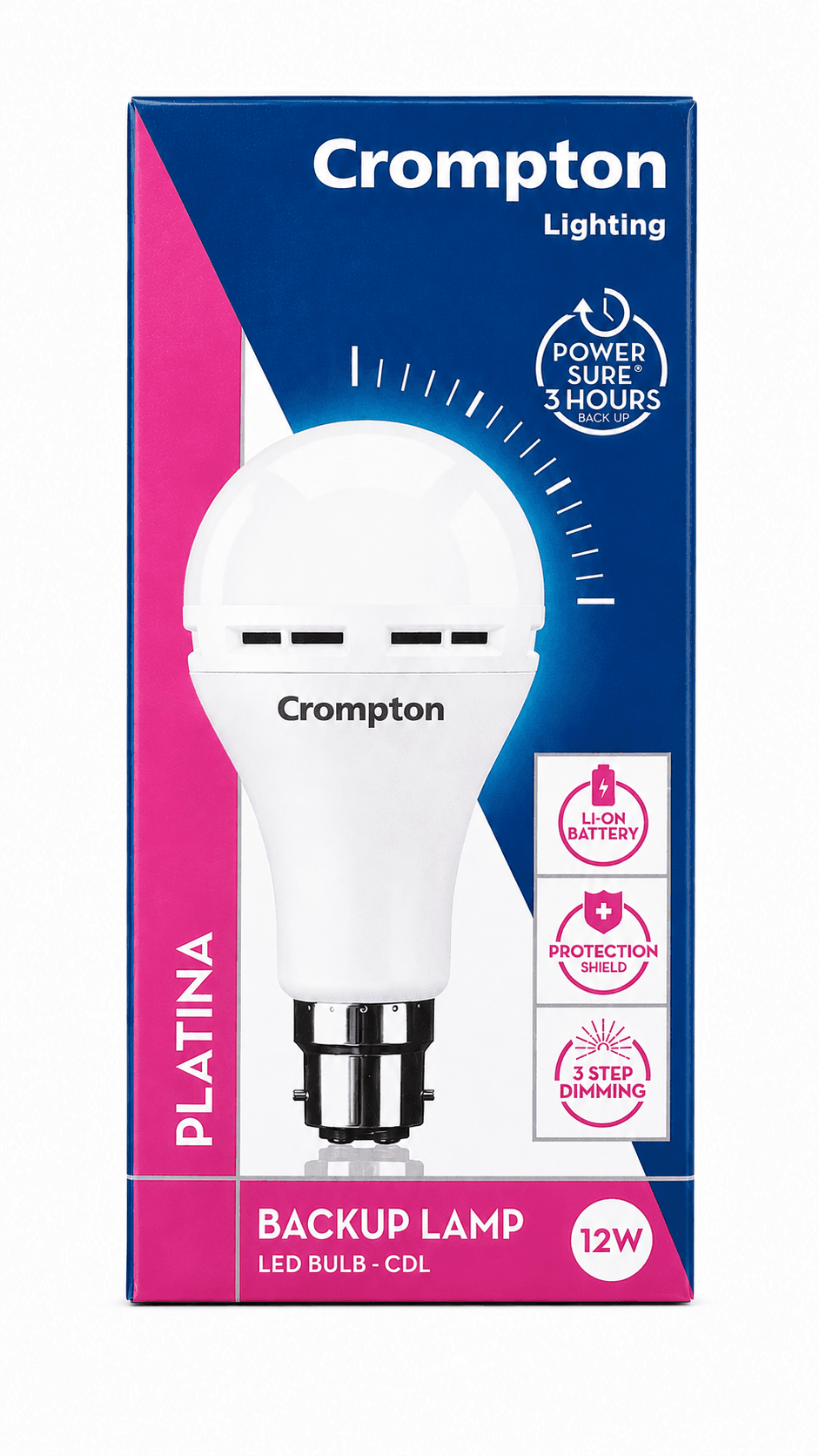 Crompton Platina Backup LED Bulb | Rechargeable Emergency Lamp| PACK 1 image 3