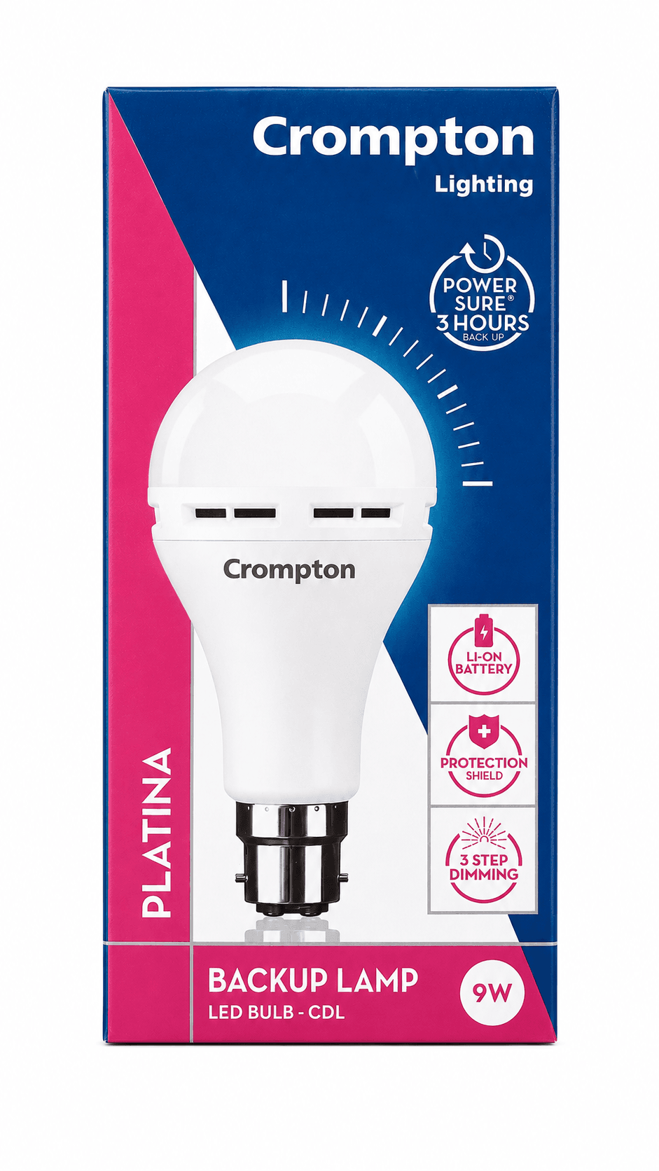 Crompton Platina Backup LED Bulb | Rechargeable Emergency Lamp| PACK 1 image 2