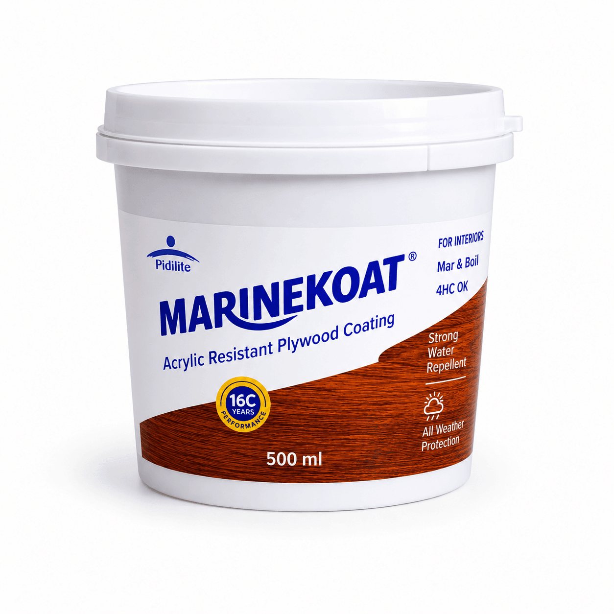 MarinEKOAT Water Resistant Plywood Coating | Polymer Based | 500 ml | Pack of 1