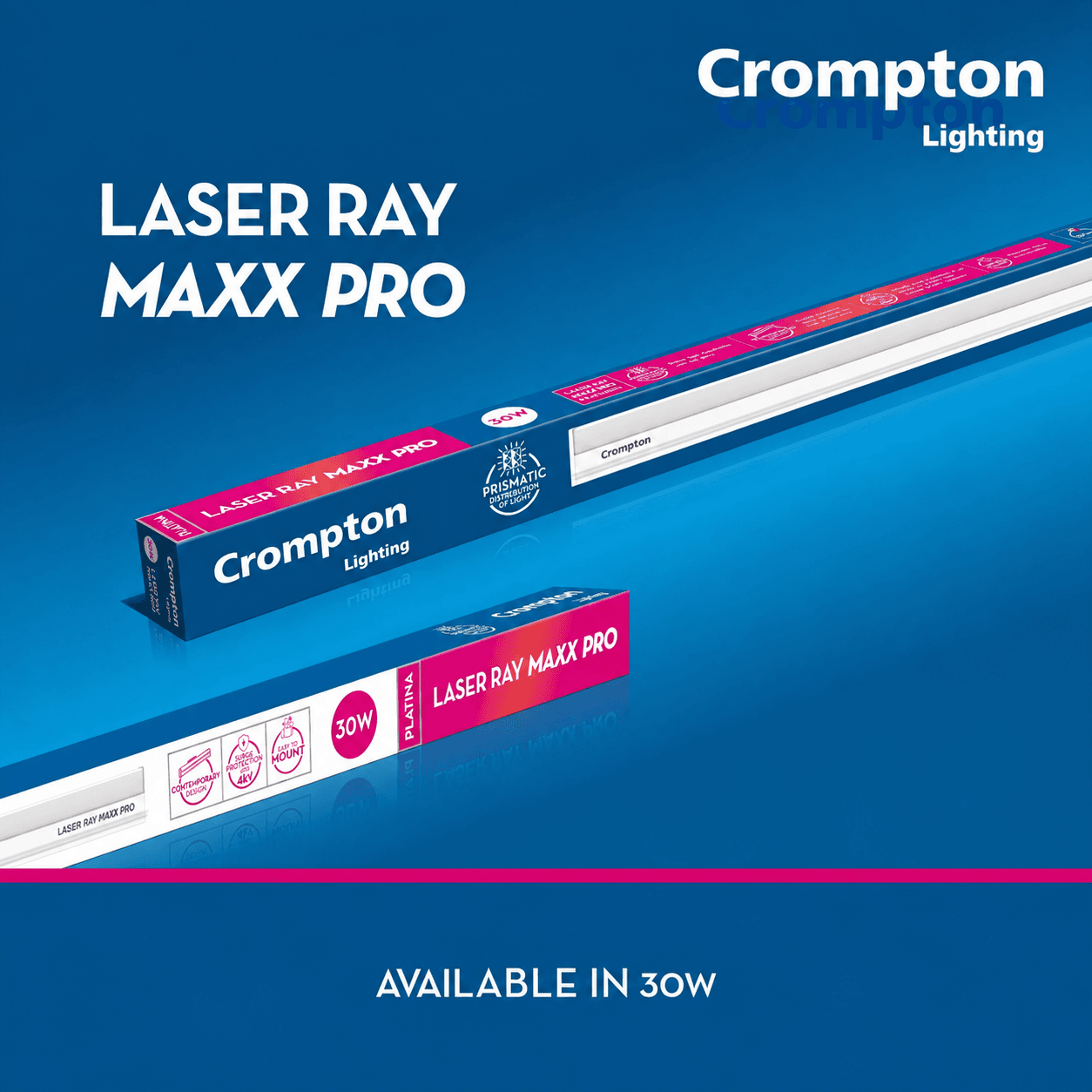 Crompton Laser Ray DMaxx LED Batten | PVC Body | Cool White | Pack of 1 image 5