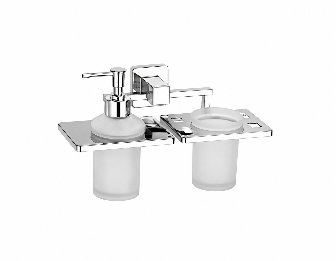 Bell Sanitary Wares | Premium Wall Mounted Tumbler Holder with Liquid Dispenser | Pack of 1 image 4