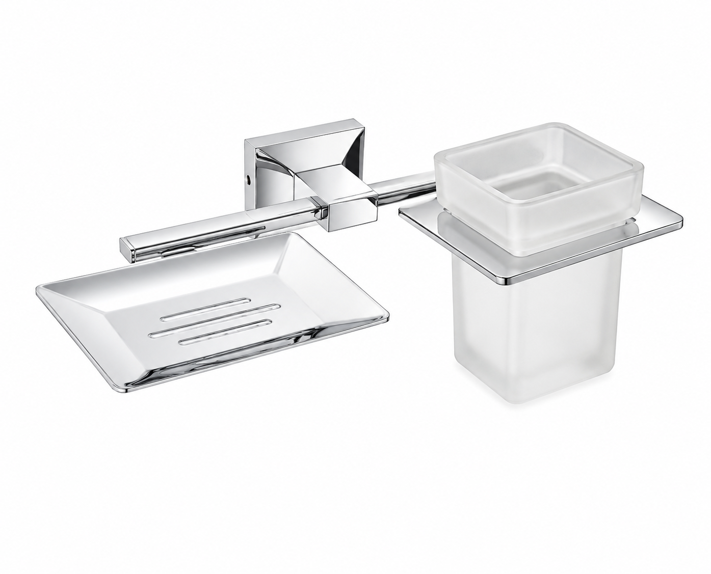 Bell Sanitary Wares | Premium Wall Mounted Tumbler Holder with Soap Dish | Pack of 1 image 3