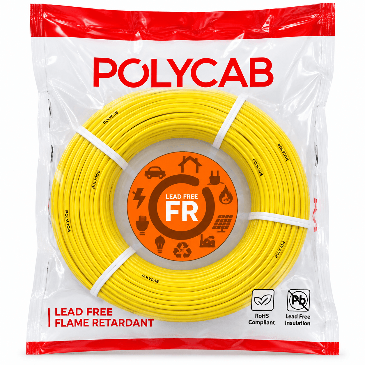 Polycab FRLF PVC Insulated Single Core Flexible Industrial Cable | 200 m | Pack of 1 image 3