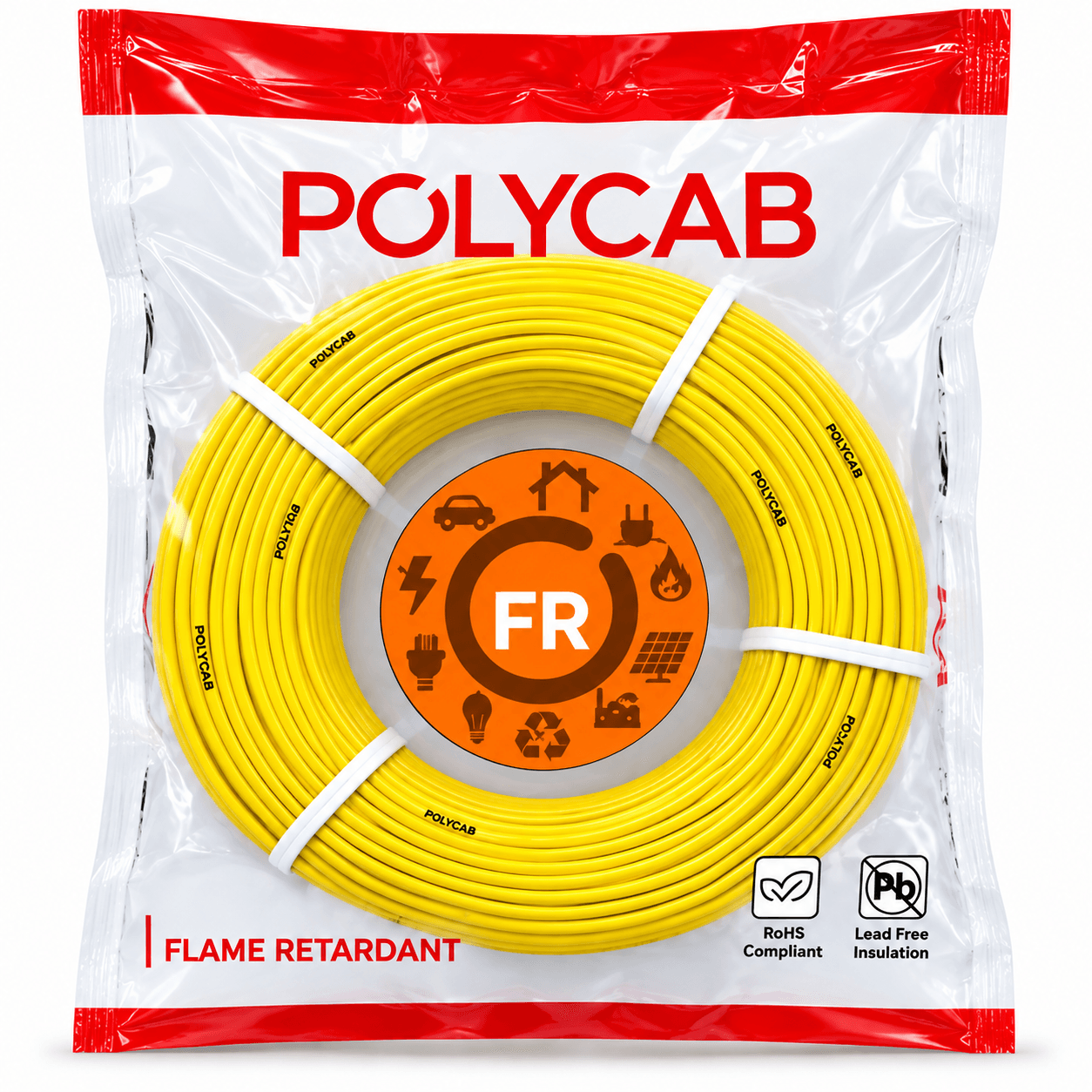 Polycab FR PVC Insulated Single Core Flexible Electrical Cable | 100 m | Pack of 1 image 2