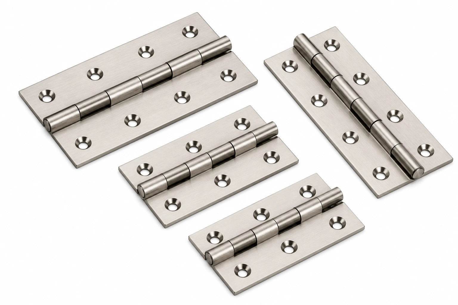 Premium Brass Butt Hinge | SS Finish | Cabinet & Furniture Hinge | Pack of 1