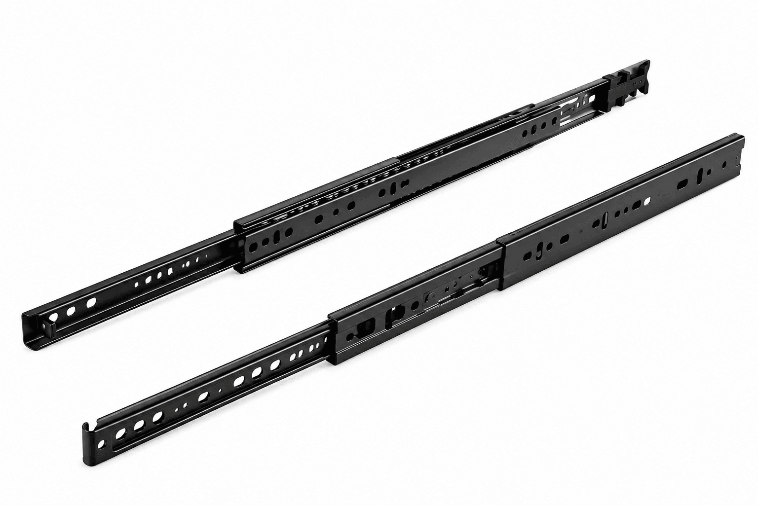 Hettich Drawer runner | 35 kg Load Capacity | Push to Open System | Black | Pack of 1 Set