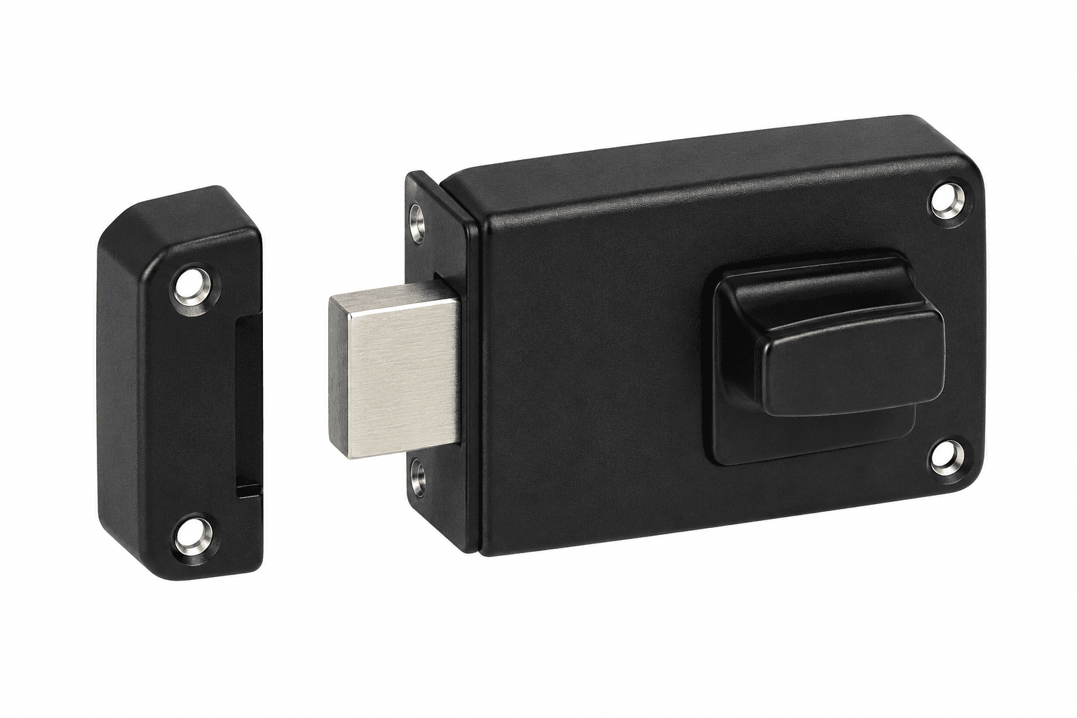 Hettich Deadbolt Compact Reversible Pin Cylinder Deadbolt |Textured Black | Pack of 1