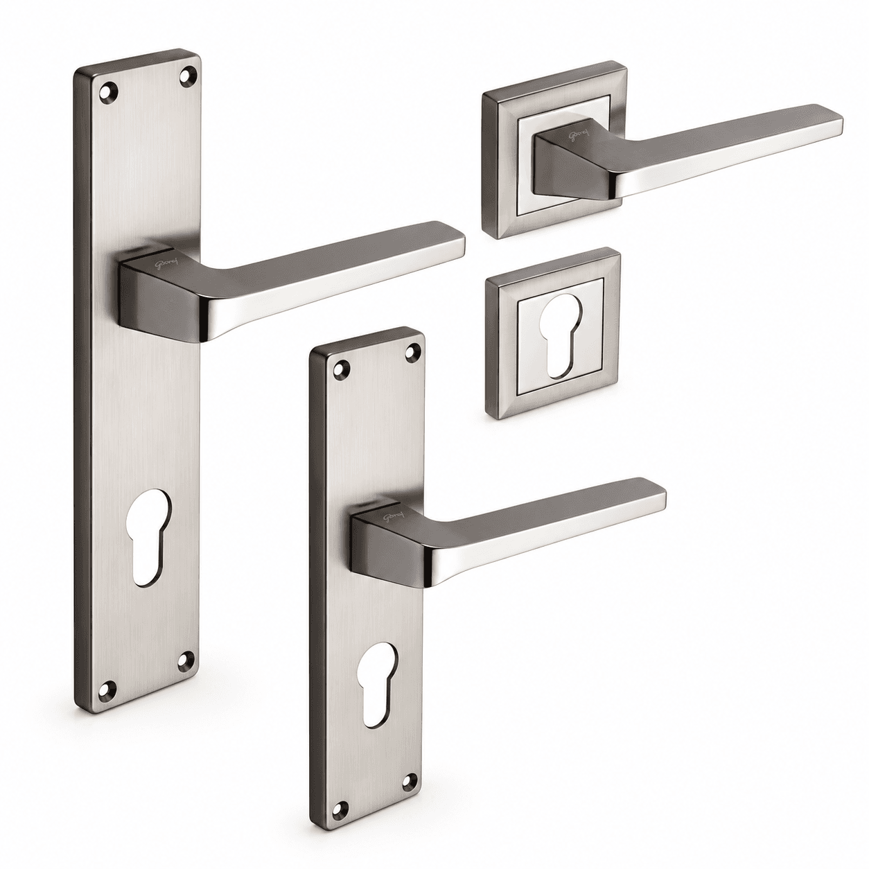 NEH15 Door Handle & Baby Latch Series | Satin Steel Finish | Low Height Design | Door/Window Hardware image 2