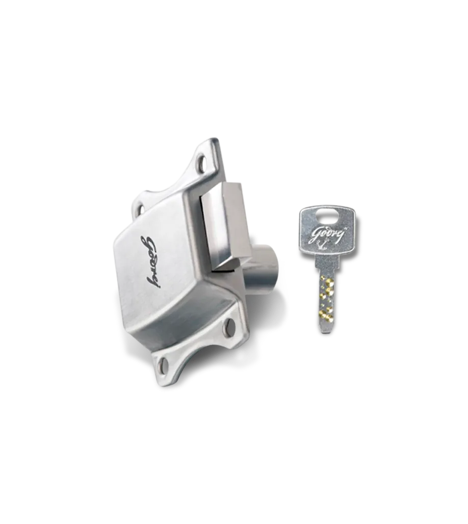 Hettich Curvo Duo SS 304 Wardrobe Lock | Stainless Steel | Pack of 1