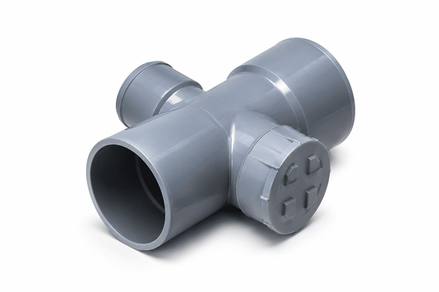Astral Selfit CPVC SWR (Soil, Waste & Rainwater) Reducing Tee with Door | Grey | Pack of 1