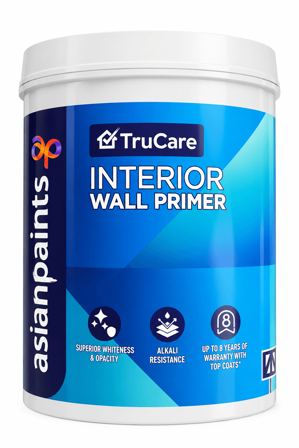 Asian Paints TruCare Interior Wall Primer | Superior Whiteness & Opacity | Alkali Resistance