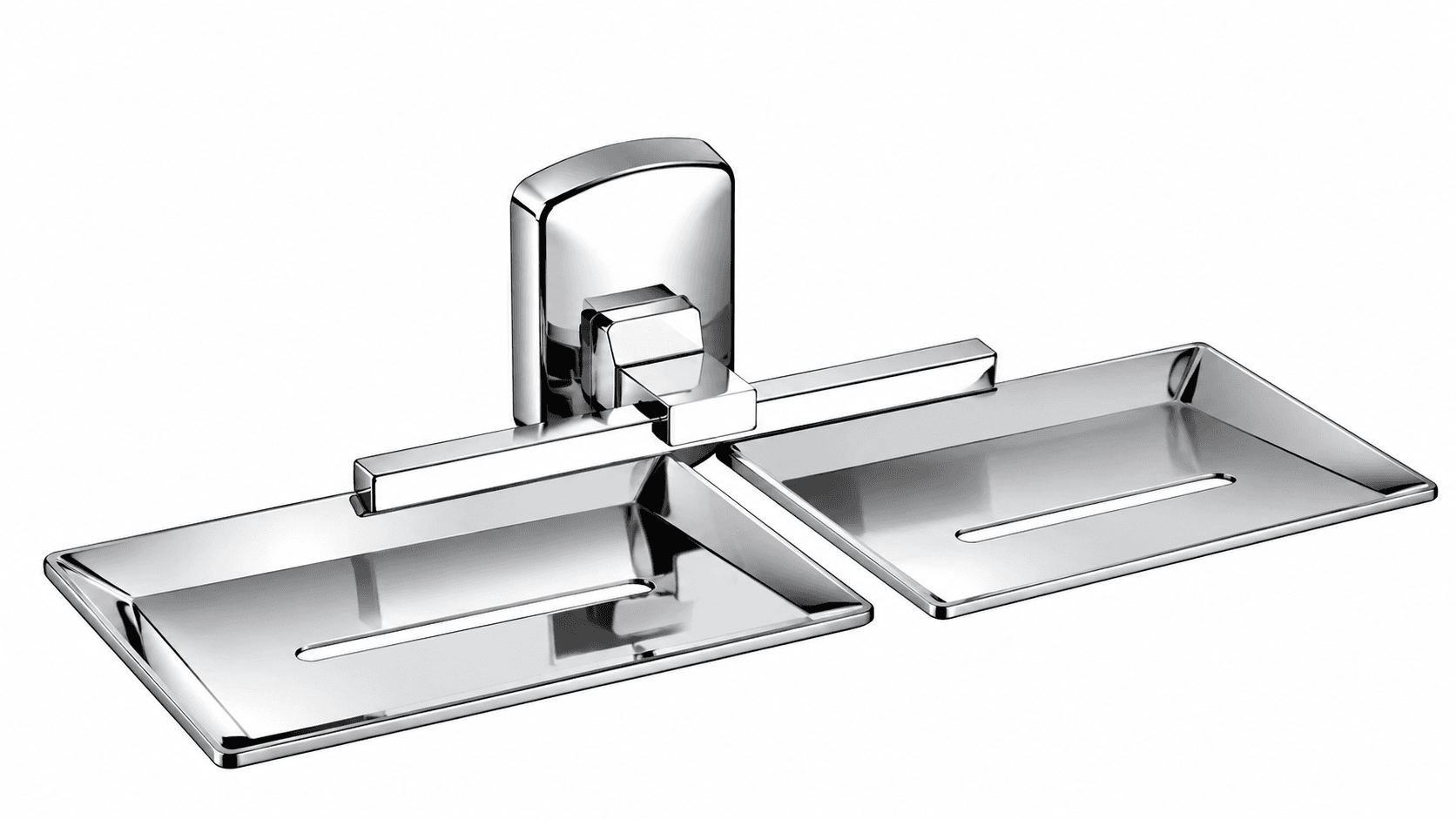 Veltrix ARIES Double Soap Dish | Stainless Steel 202 | Wall Mounted Bathroom Accessory | Pack of 1 image 2