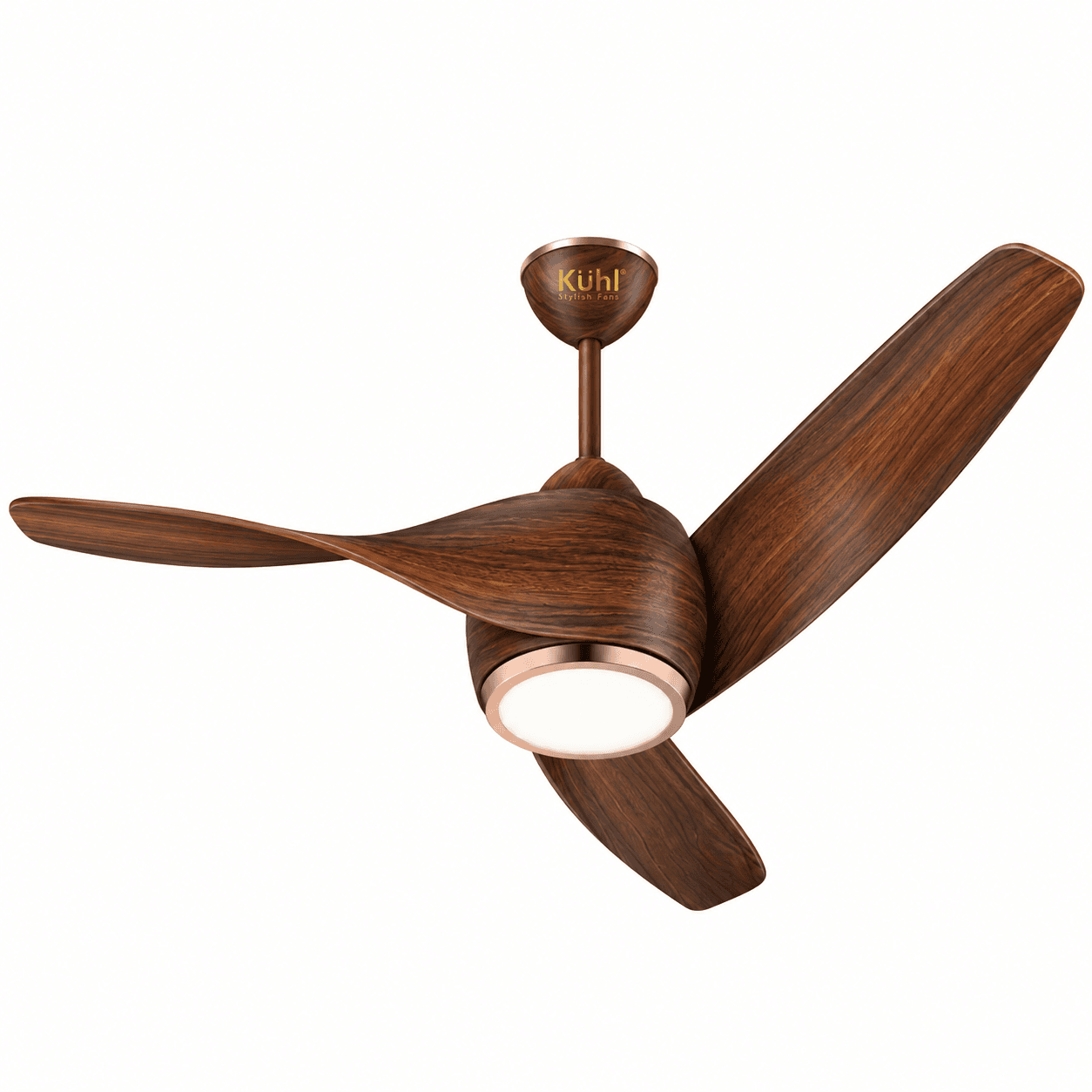 Kuhl TWIST L3 BLDC Ceiling Fan | 1320 mm | 3 Twisted Aerodynamic Blades | Downlight | Wi-Fi IoT & Alexa Voice Control | Pack of 1 image 3